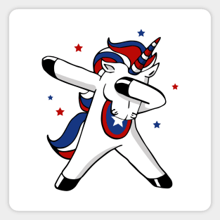 USA Dabbing Unicorn Magnet